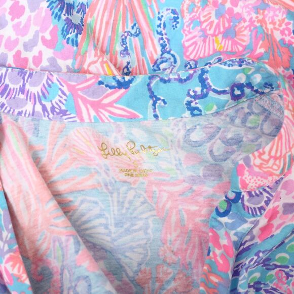 Lilly Pulitzer Winona Knit Tunic Top Printed Long Sleeve Cotton Swingy S 279250 - Picture 6 of 6